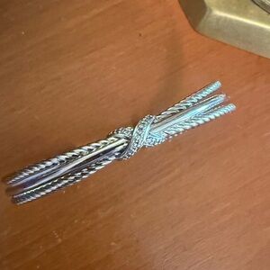 David Yurman X crossover cuff with Diamonds